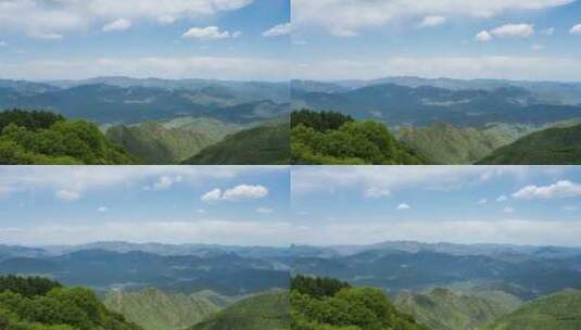 航拍北京门头沟高山森林峡谷自然风光高清在线视频素材下载