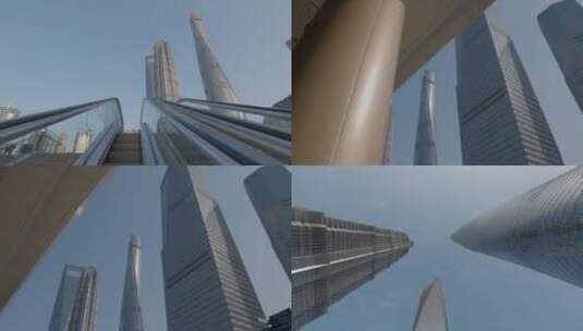 上海陆家嘴城市建筑空镜头高清在线视频素材下载