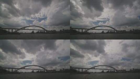 上海卢浦大桥远景延时高清在线视频素材下载