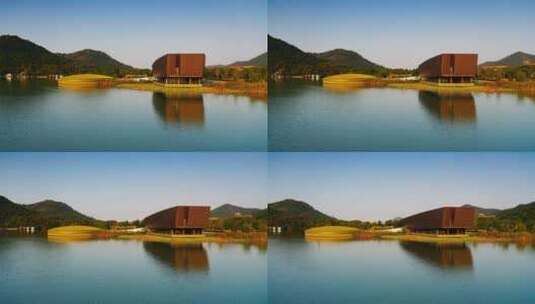 湘湖跨湖桥文化遗址高清在线视频素材下载