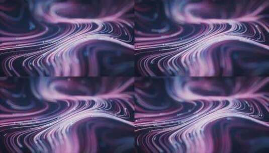流动的粒子曲线3D渲染高清在线视频素材下载
