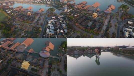 上海松江广富林文化遗址古建筑热门景点 4K高清在线视频素材下载