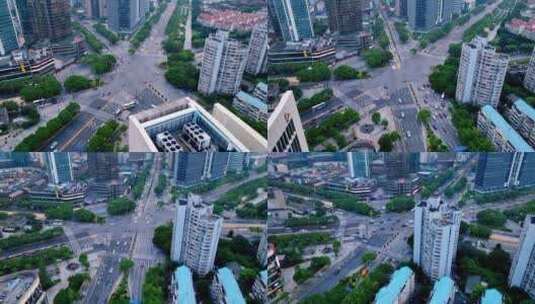 上海浦东世纪大道环绕航拍高清在线视频素材下载
