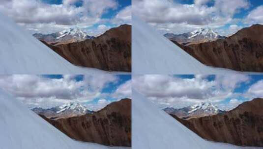 西藏拉萨当雄廓琼岗日雪山洛堆峰高清在线视频素材下载