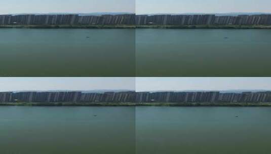 航拍江西赣江河流风光竖屏高清在线视频素材下载