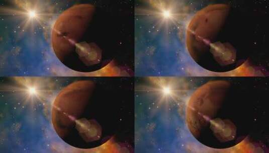 太空中旋转的火星视频高清在线视频素材下载