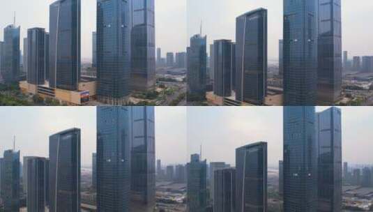 南京市河西中央商务区航拍风光高清在线视频素材下载