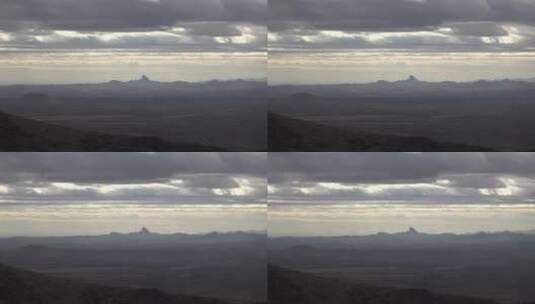 云层下的亚利桑那山脉景观高清在线视频素材下载