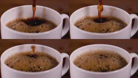 咖啡倒入咖啡杯高清在线视频素材下载