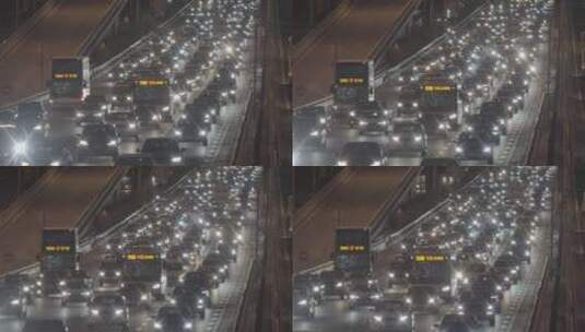 夜景城市车流空镜高清在线视频素材下载