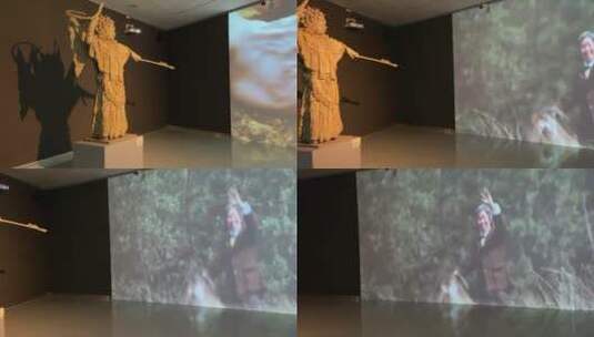 山东美术馆，第二届国际双年展高清在线视频素材下载