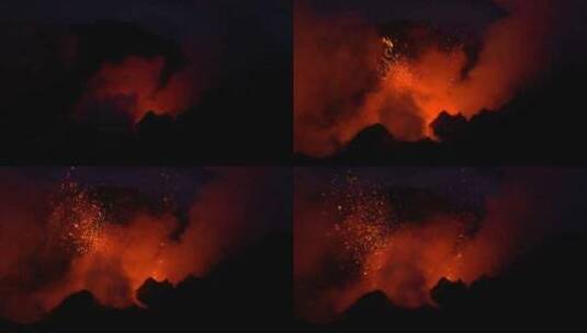 火山喷发升格高清在线视频素材下载