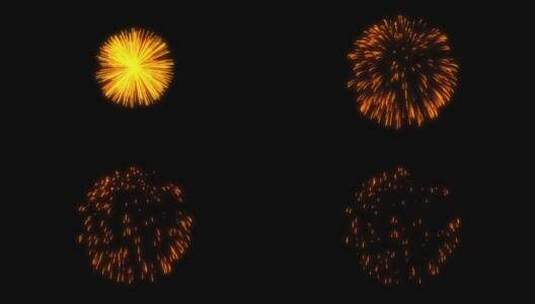 金色粒子烟花爆炸素材红色粒子烟火带通道高清在线视频素材下载