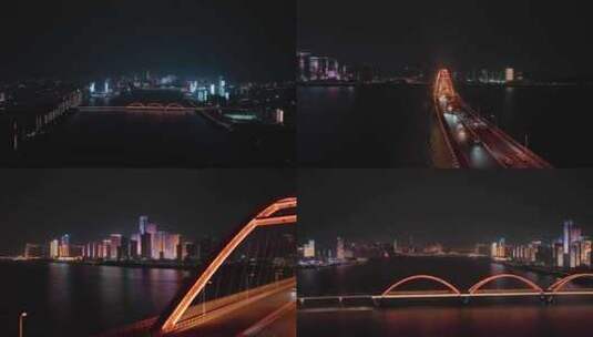 长沙_福元路大桥航拍合集高清在线视频素材下载