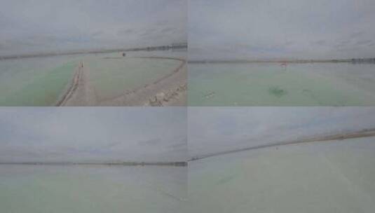 青海茶卡盐湖fpv穿越机航拍天空之镜高清在线视频素材下载