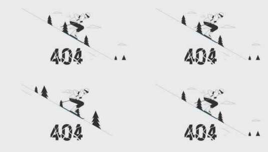 Skiing Down Bw 404错误高清在线视频素材下载