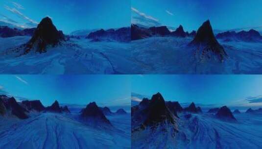 山脉和寒冷的冰川高清在线视频素材下载