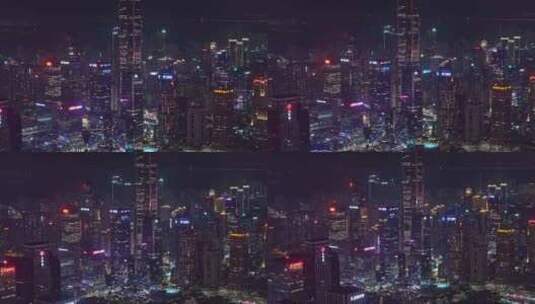 深圳夜晚夜景都市繁华摩天大楼高清在线视频素材下载