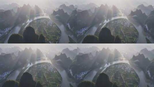 桂林漓江山水航拍风光风景高清在线视频素材下载