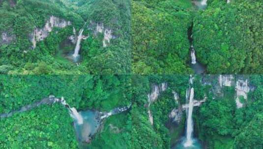 贵州瀑布-翁洞滩瀑布航拍高清在线视频素材下载