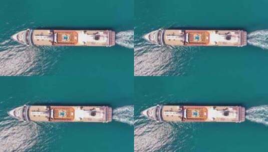 豪华游轮在海上行驶高清在线视频素材下载