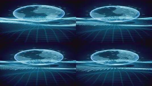 用大数据概念编码数字星球，3d渲染。高清在线视频素材下载