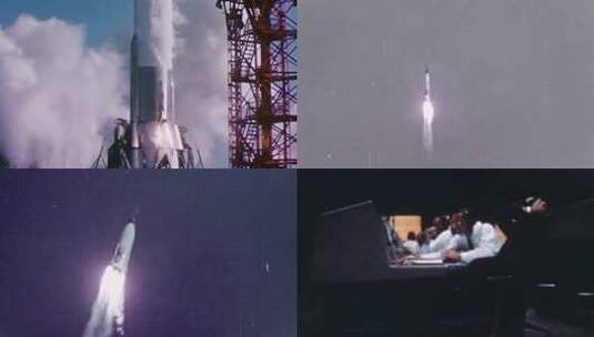 1961年友谊7号水星6号太空舱约翰格伦发射高清在线视频素材下载