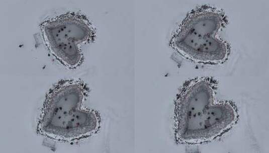 长白山冬季冰雪旅游高清在线视频素材下载