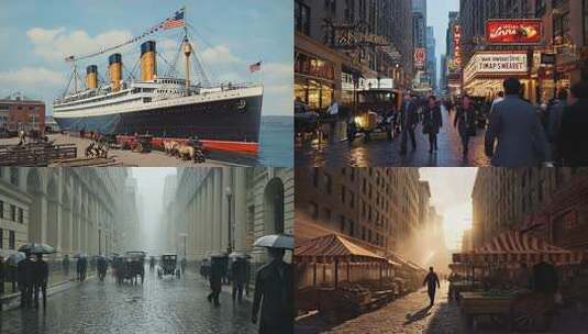 20世纪初的美国城市高清在线视频素材下载