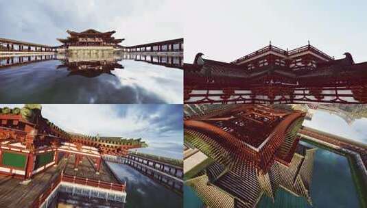 4K古建筑三维生长动画合集高清在线视频素材下载