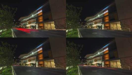 夜间行驶的车辆延时拍摄高清在线视频素材下载