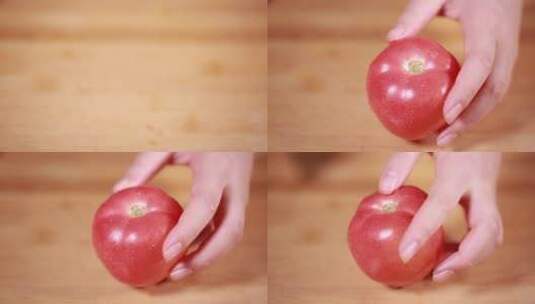 西红柿番茄刀工切美食 (4)高清在线视频素材下载