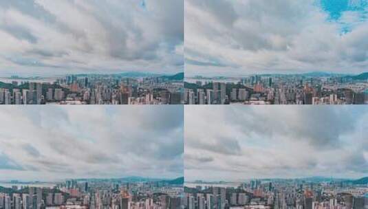 珠海城市风云4K延时高清云层素材高清在线视频素材下载