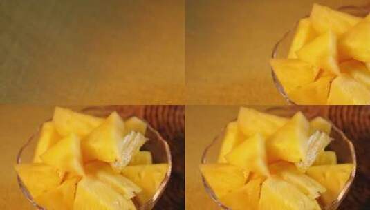 菠萝切块菠萝果肉 (8)高清在线视频素材下载