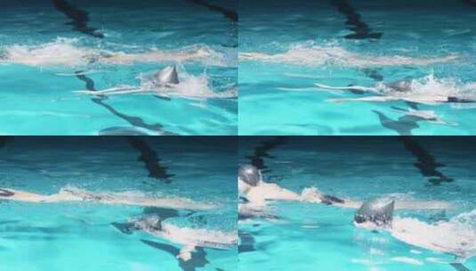 女人在游泳训练高清在线视频素材下载