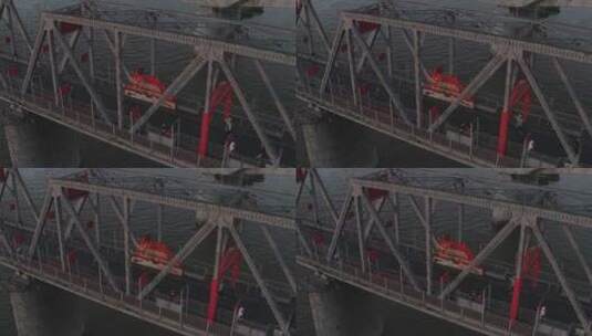 4K哈尔滨中东铁路桥航拍高清在线视频素材下载
