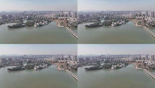 南京百家湖别墅区航拍高清在线视频素材下载