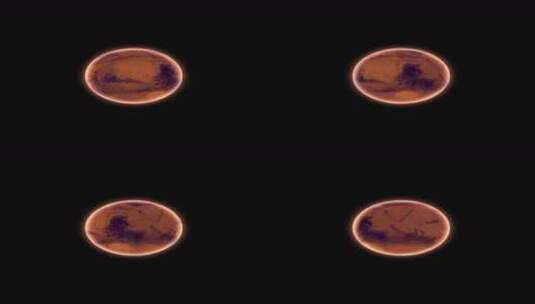 火星天体自转高清透明通道高清在线视频素材下载