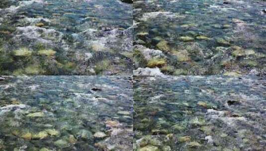 清澈的溪流水面高清在线视频素材下载