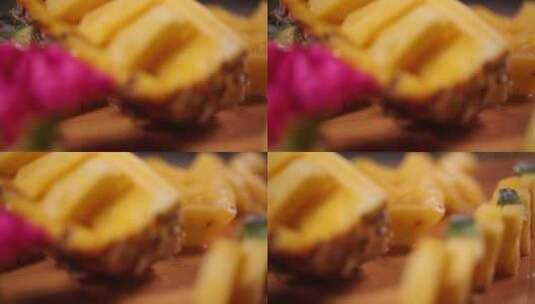 酸甜水果菠萝凤梨高清在线视频素材下载