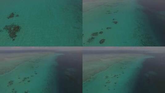 航拍西沙岛礁高清在线视频素材下载