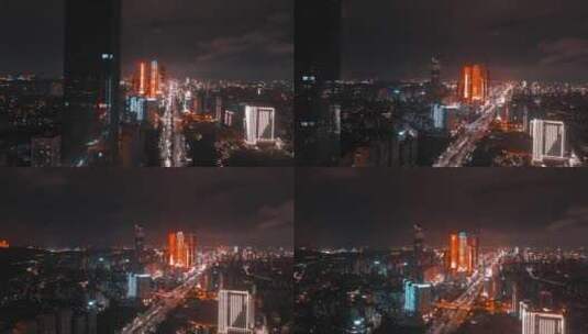 城市航拍夜景高清在线视频素材下载