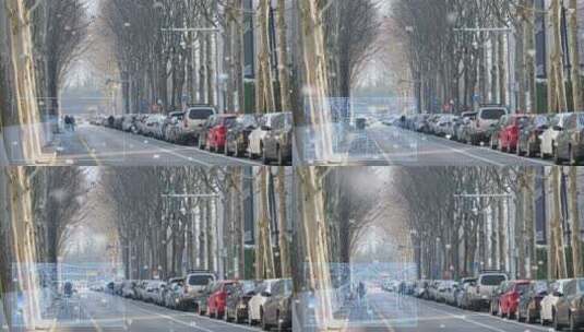 科技监控公安电子眼城市道路监控大数据高清在线视频素材下载