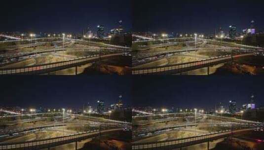 城市 夜景 城市空镜 立交桥 CBD 车流 华贸高清在线视频素材下载