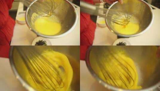 【镜头合集】打蛋器搅拌鸡蛋液  (2)高清在线视频素材下载