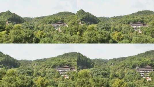 浙江绍兴新昌大佛寺内风景高清在线视频素材下载