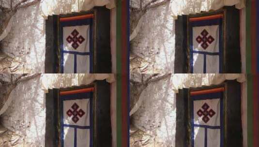 藏区高原航拍寺庙牛羊森林河流雪地转经高清在线视频素材下载
