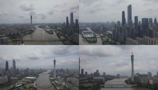 广州城市航拍宣传片高清在线视频素材下载