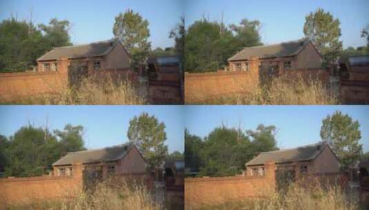 农村老房子破败的景象高清在线视频素材下载