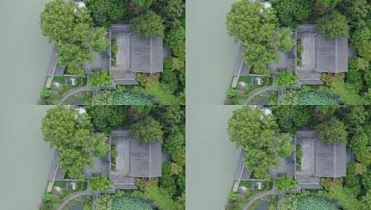 中式建筑园林艺术上海松江醉白池风景区高清在线视频素材下载